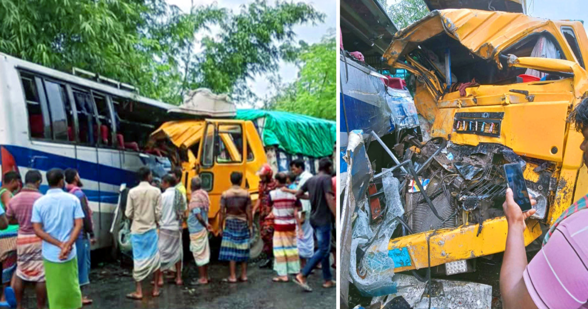 পাবনায় বাস-ট্রাক সংঘর্ষে নিহত ৩