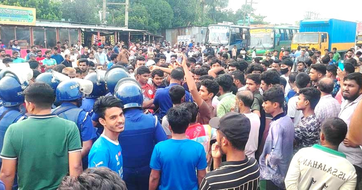 গাজীপুরে শ্রমিক আন্দোলনে সংঘর্ষ - ধাওয়া - পাল্টা ধাওয়া, আহত ১০