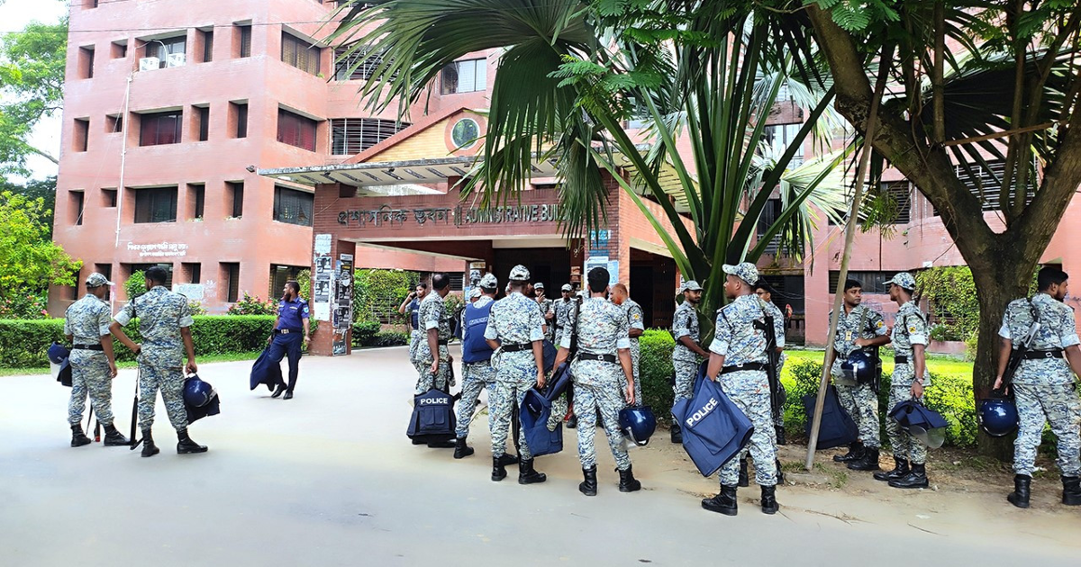জাহাঙ্গীরনগর বিশ্ববিদ্যালয়ে জাকসু নির্বাচন ঘিরে কঠোর নিরাপত্তা ব্যবস্থা