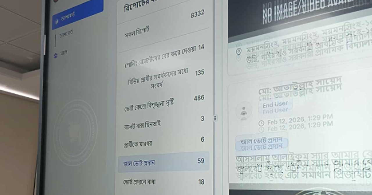 দুপুর ২টা পর্যন্ত দেশজুড়ে ৪৮৬ কেন্দ্রে বিশৃঙ্খলা, জালভোট ৫৯টি