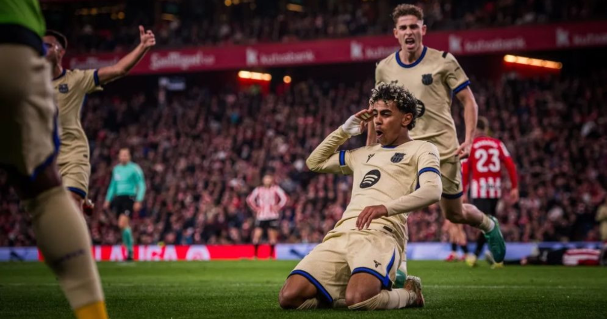 ইয়ামালের জাদুকরী গোলে বিলবাওকে হারাল বার্সেলোনা